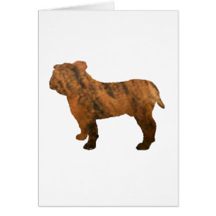 Cartão silo de brindle vermelho de buldogue