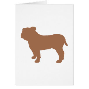 Cartão silo vermelho de buldogue