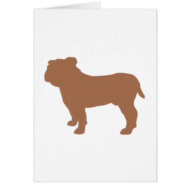 Cartão silo vermelho de buldogue (Frente)