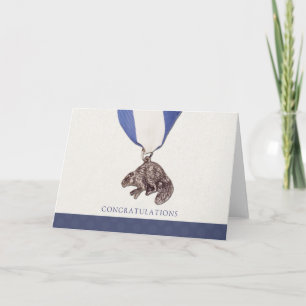Cartão Silver Beaver Congratulations Card