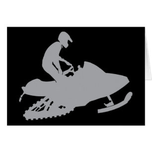 Cartão Silver Cinza Snowmobiler