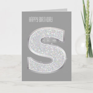 Cartão Silver Letter S