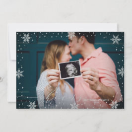 Cartão Silver Snowflakes Feliz Feriado de Natal