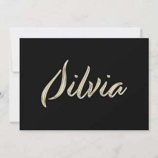 Cartão Silvia white gold Handwriting Karte