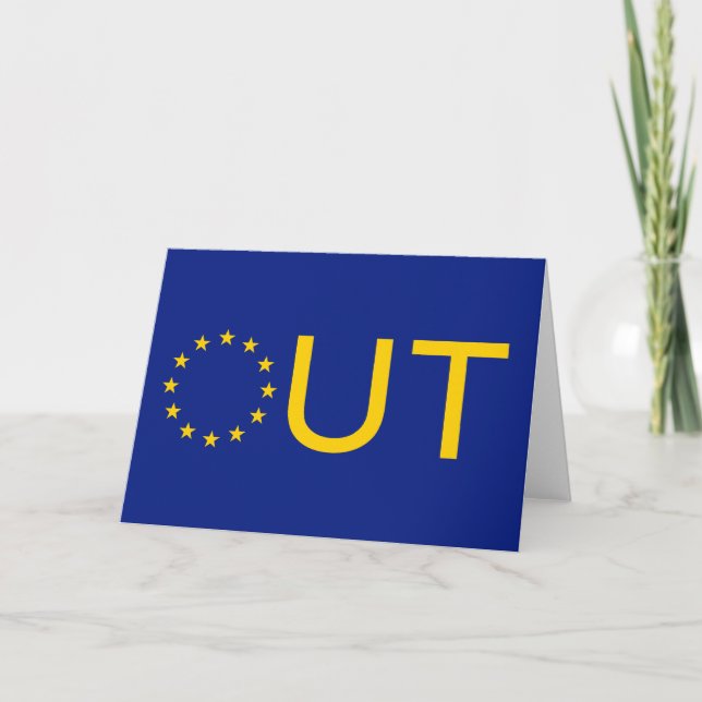 Cartão SIM A BREXIT, Reino Unido "PARA FORA" do logotipo (Frente)