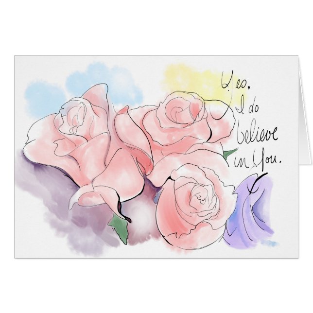 Cartão Sim, acredito em você. (Frente Horizontal)