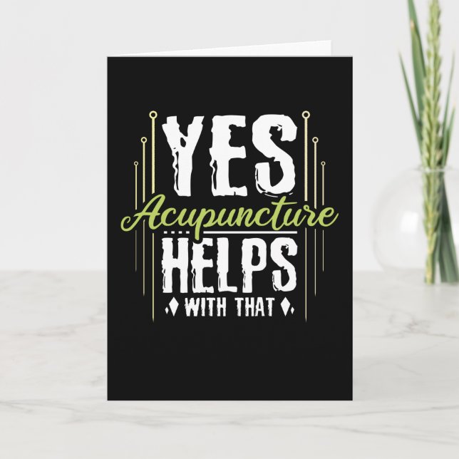 Cartão Sim, Acupuntura Ajuda Com Isso, Acupuntura (Frente)
