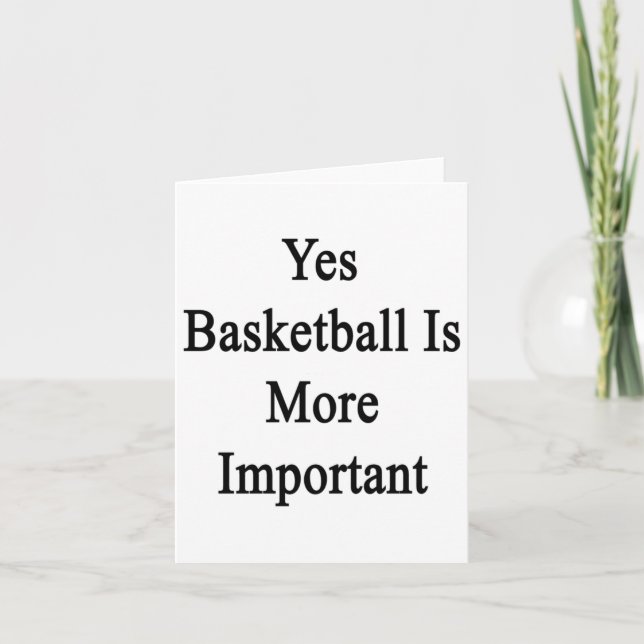 Cartão Sim, Basquete É Mais Importante (Frente)