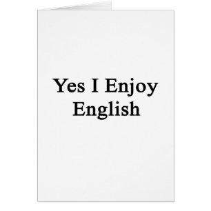 Cartão Sim eu aprecio o inglês