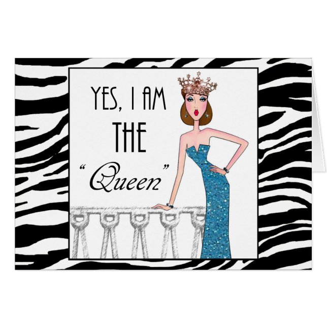 Cartão Sim, eu sou a Rainha (Frente horizontal)