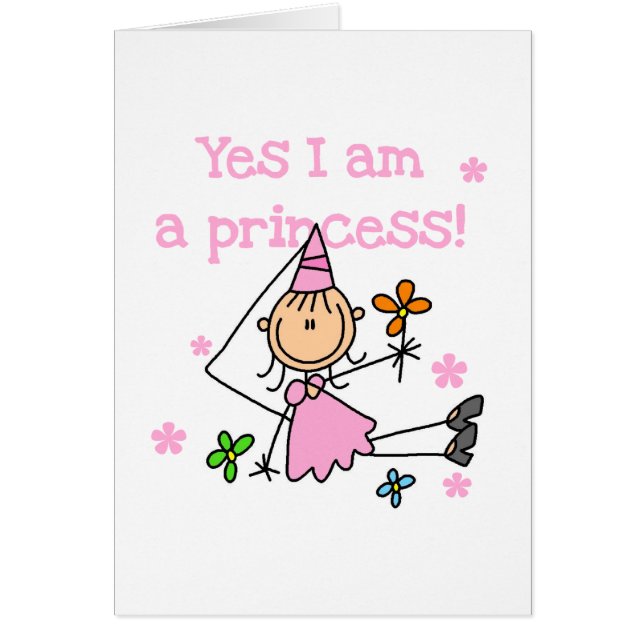 Cartão Sim eu sou uma princesa (Frente)