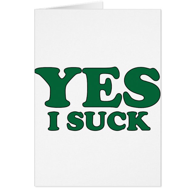 Cartão Sim, eu sugo (Frente)