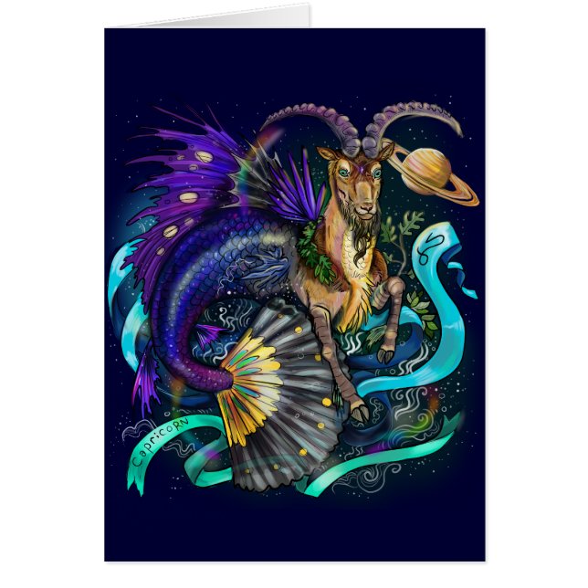 Cartão Símbolo Capricorn Zodiac (Frente)
