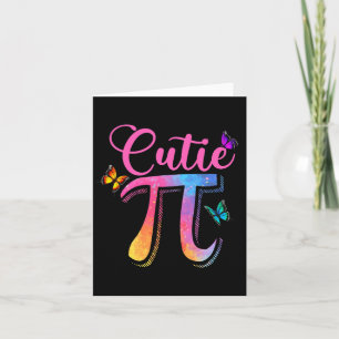 Cartão Símbolo Cutie Pi Day - Retrocoloração Borboleta Pi