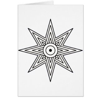 Cartão Símbolo da estrela de Ishtar