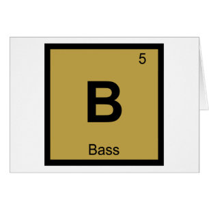 Cartão Símbolo da Tabela Periódica da Química da Música B