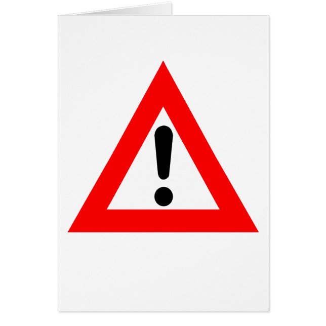 Cartão Símbolo de Atenção (Frente)