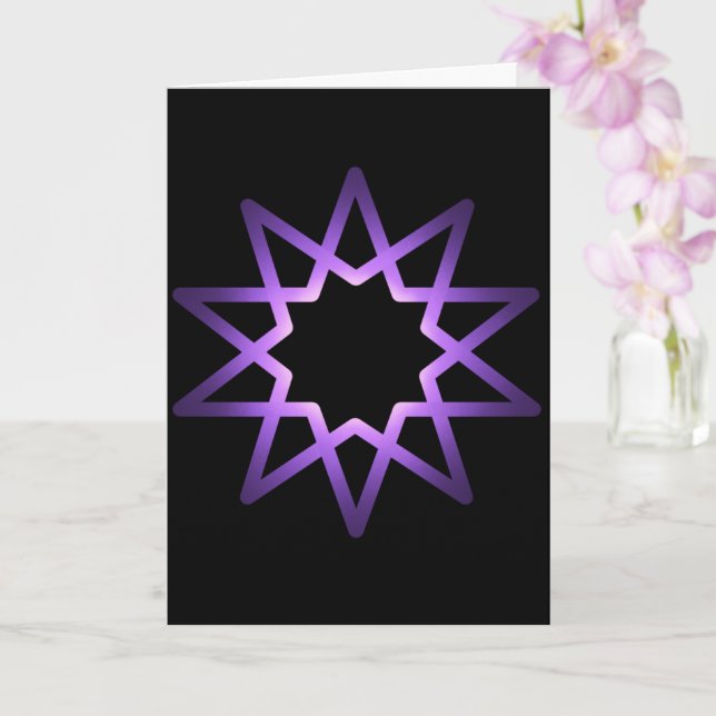 Cartão Símbolo de Estrela Roxa da Árvore da Vida (Orquídea)
