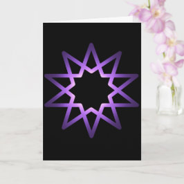 Cartão Símbolo de Estrela Roxa da Árvore da Vida