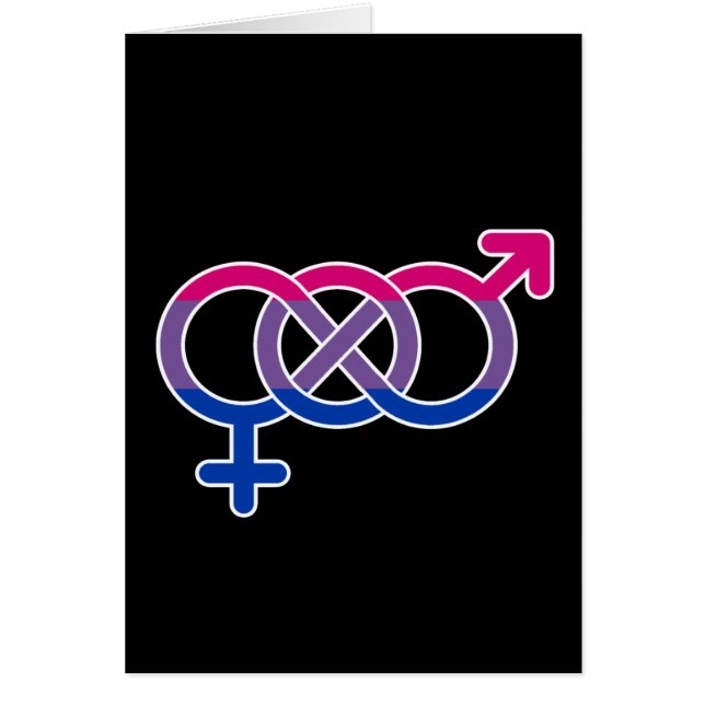 Cartão Símbolo de Gênero Bissexual (Frente)