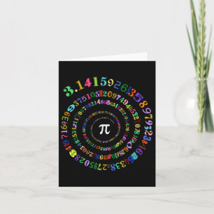 Cartão Símbolo de número matemático Pi Day Spiral Pi - Di