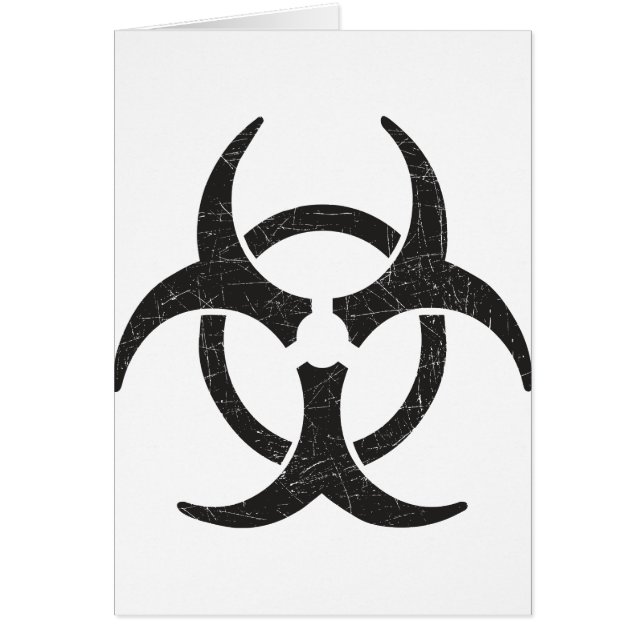 Cartão Símbolo de perigo biológico (Frente)