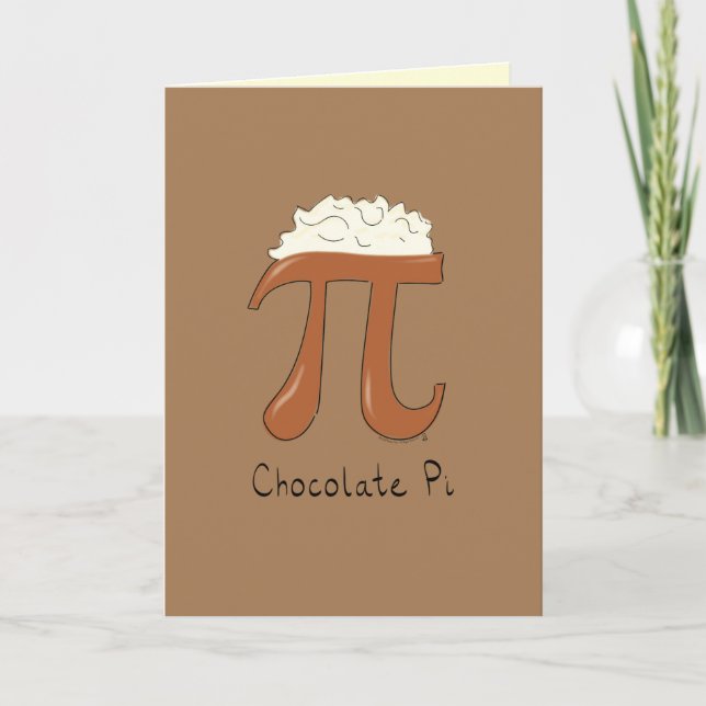 Cartão Símbolo do Dia do Chocolate Pi Professor de Matemá (Frente)