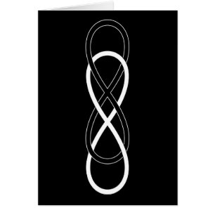 Cartão Símbolo duplo Infinito - Preto e Branco