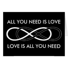 Cartão Símbolo duplo Infinito - Preto e Branco