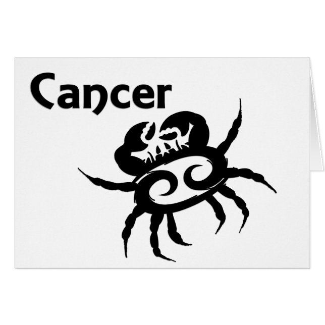 Cartão Símbolo e sinal Zodiac do cancer (Frente Horizontal)