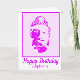 Cartão Símbolo Espiritual Rosa e Branco Simetria Diversão