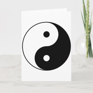 Cartão Símbolo Filosófico Motivacional Yin e Yang