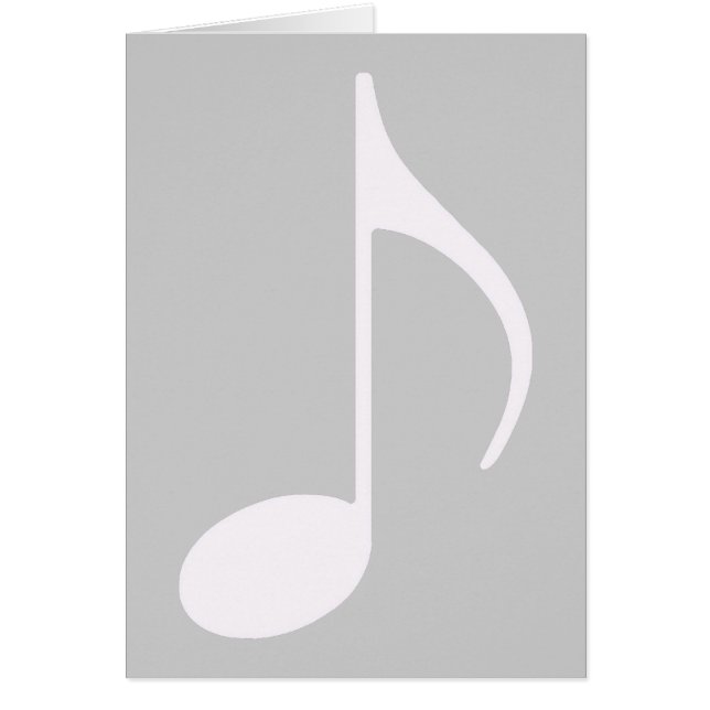 Cartão símbolo gráfico de nota musical (Frente)