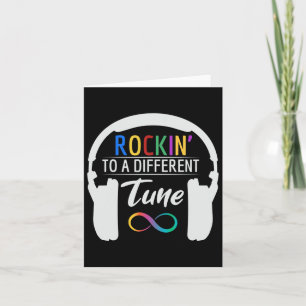 Cartão Símbolo Infinito Do Autismo Rockin Para Uma Sinton