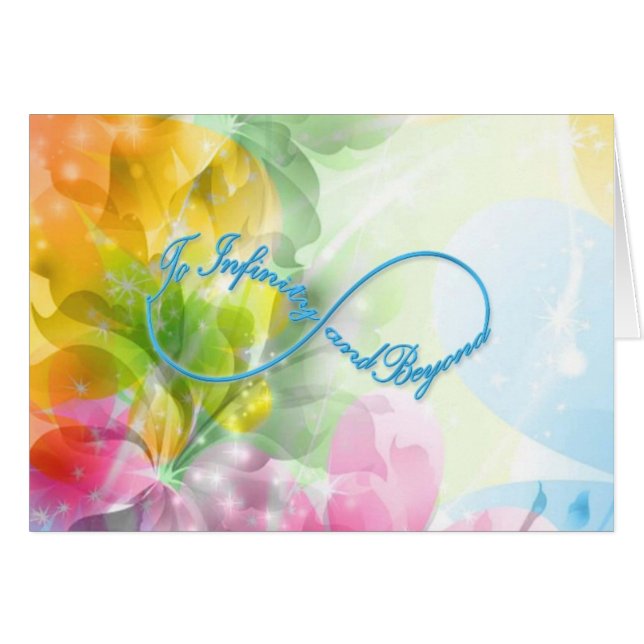 Cartão Símbolo Infinito Fantástico "Para o infinito e alé (Frente Horizontal)