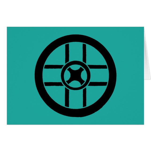 Cartão Símbolo nórdico: Cruz da roda (Frente horizontal)