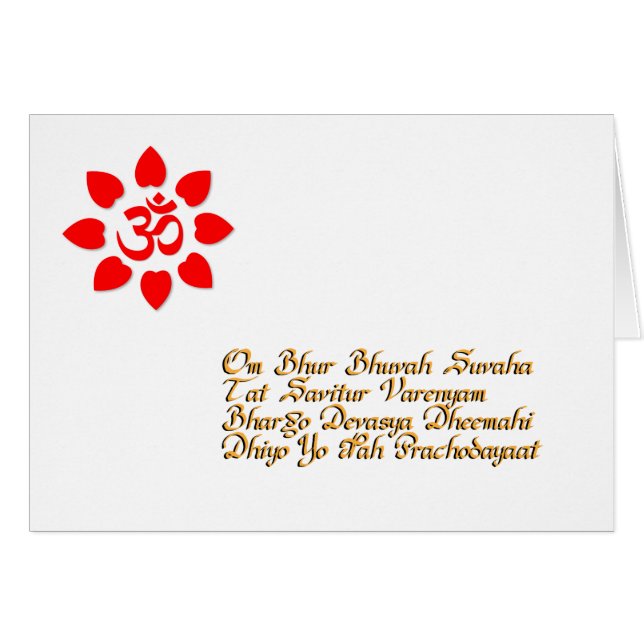 Cartão Símbolo Om (Frente Horizontal)