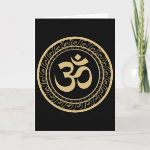 Cartão Símbolo Om Ohm Aum Espiritual Yoga