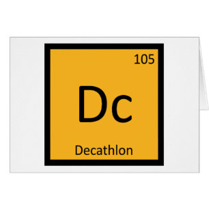 Cartão Símbolo Químico Dc - Decatlo de Atletismo