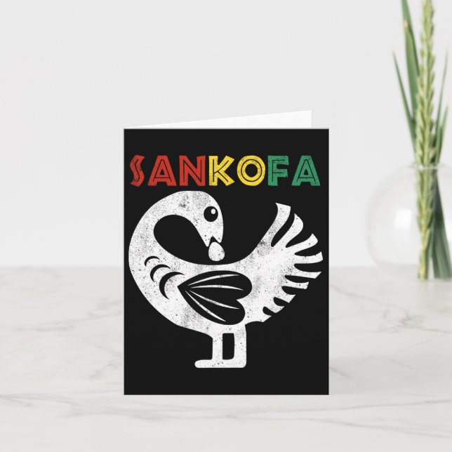 Cartão Símbolo Sankofa 11 Gana Adinkra Sankofa (Frente)