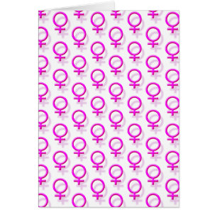 Cartão Símbolo sexual feminino
