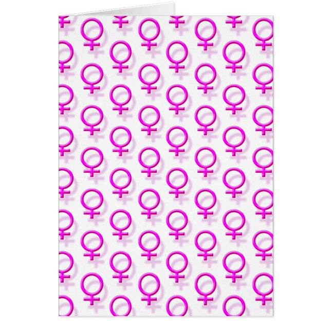 Cartão Símbolo sexual feminino (Frente)