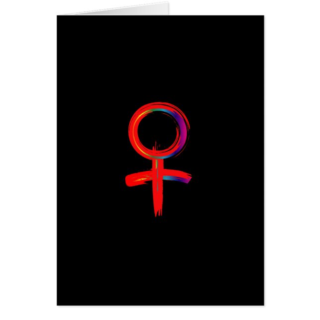 Cartão Símbolo Universal da Mulher (Frente)