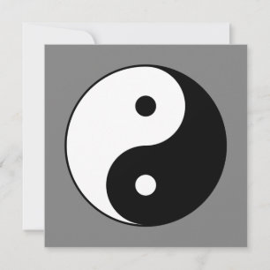 Cartão Símbolo Yin e Yang (Taoist Taijitu Chinês)