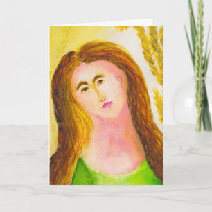 Cartão Símbolo Zodíaco Dourado Verde Virgo Aniversário
