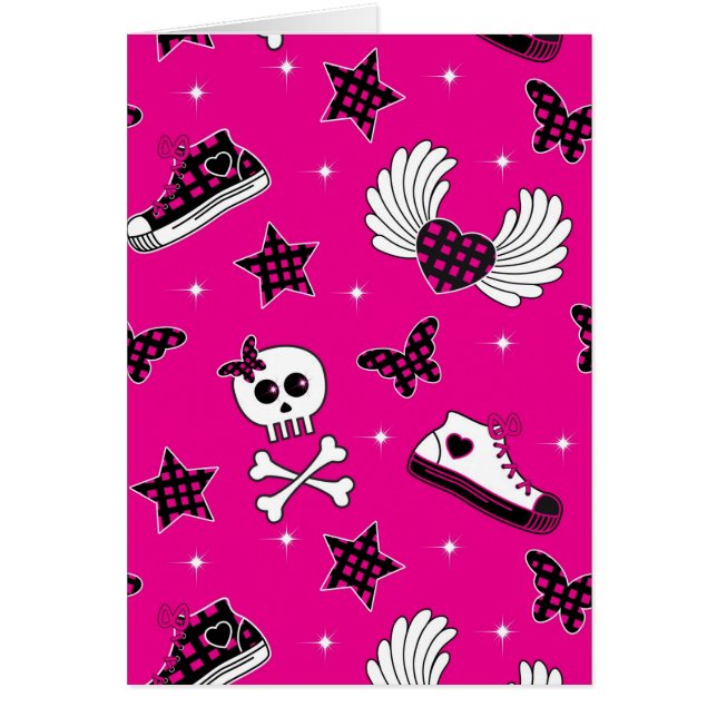 Cartão Símbolos de Emo (Frente)