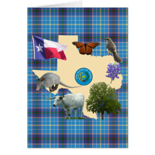 Cartão Símbolos de estado de Texas