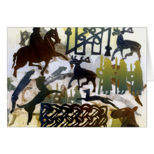 Cartão Símbolos e laço Pictish
