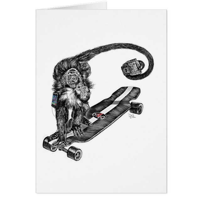 Cartão Simian Selfie Art (Frente)