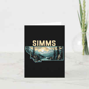 Cartão Simms Montana Outdoor Art Retro Hiking